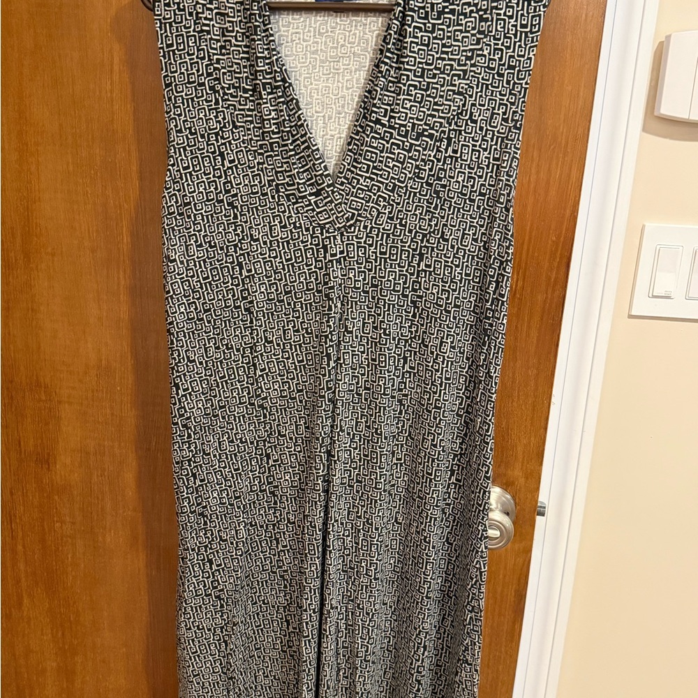 Black and White Midi Dress